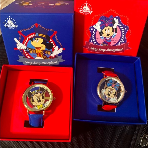 A Pair of Mickey & Minnie Mouse Watches